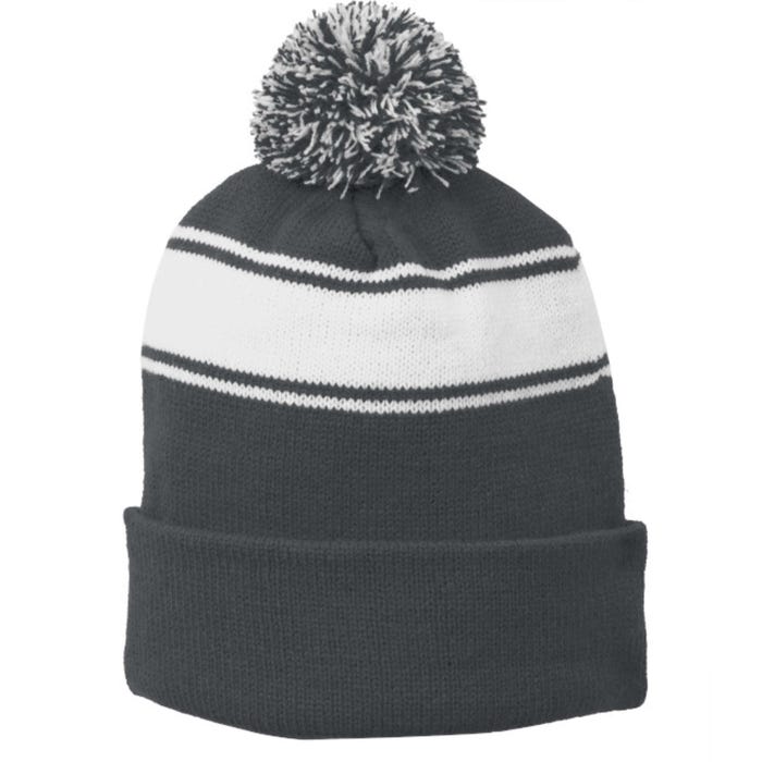 Bobby Bobby Bobby Milwaukee Basketball Stripe Pom Pom Beanie